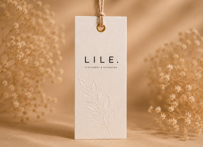 Custom Embossed Bookmark Tags & Luxury Paper Branding Solutions