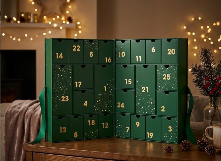  Custom Skincare Advent Calendar Box with Magnetic Closure