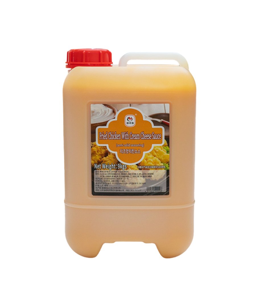 milky cheese fried chicken sauce in bulk bucket