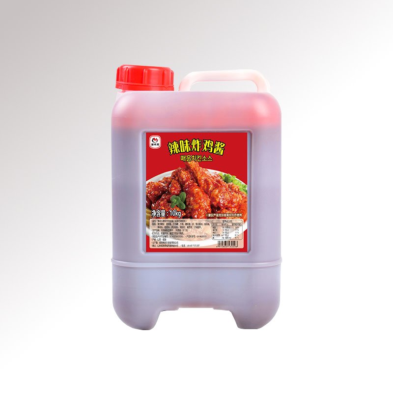 sweet spicy korean fried chicken glaze close up