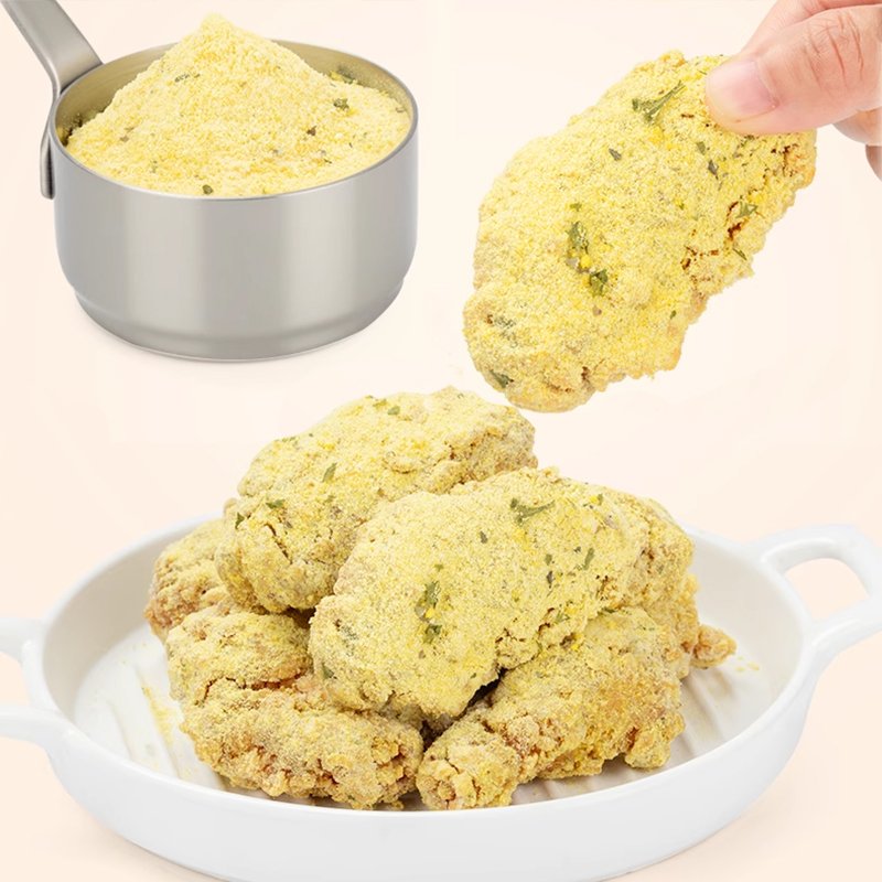 honey butter seasoning on fried chicken