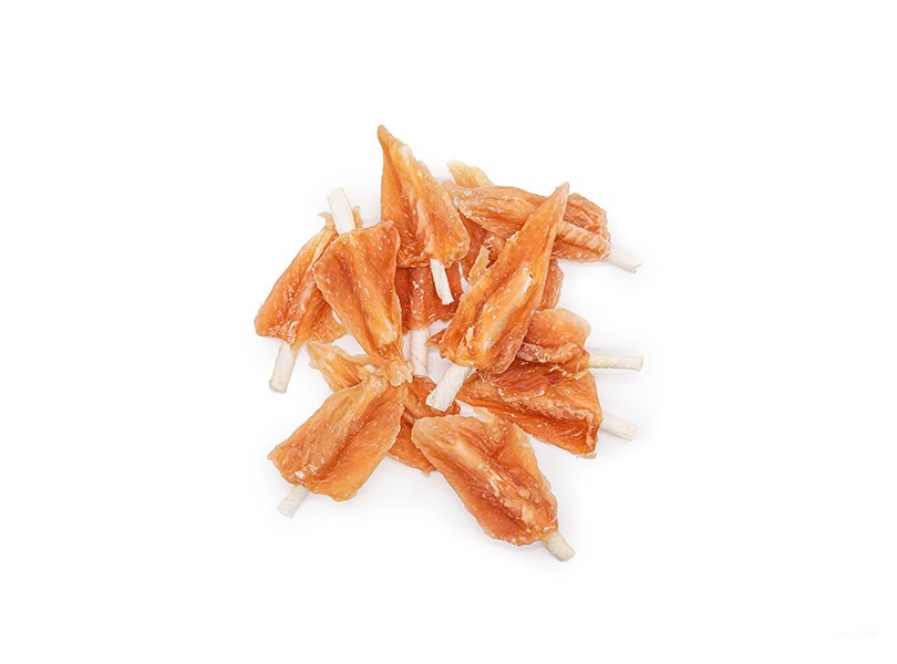 AC08G Chicken with rawhide stick