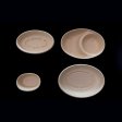 Eco-friendly bagasse oval lunch box with PET lid