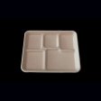 catering use bagasse 5compartment plate