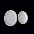 large oval plate made from bagasse fiber