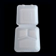 compostable lunch box with 3 compartments