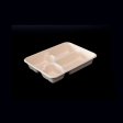 Portion-controlled lunch box with four compartments