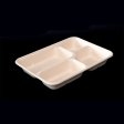 Compact 4-compartment microwave-safe container