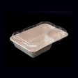 850ML bagasse lunch box for catering packaging
