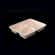 Eco-friendly lunch box with three sections