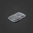 Dual-compartment PP food storage box for organized meals