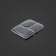 Square bento lunch container with BPI certification
