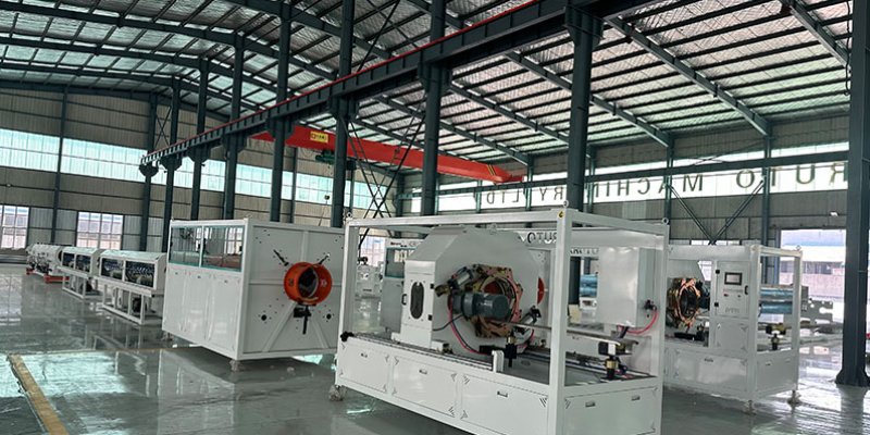 PE 110 Pipe Production Line in Production