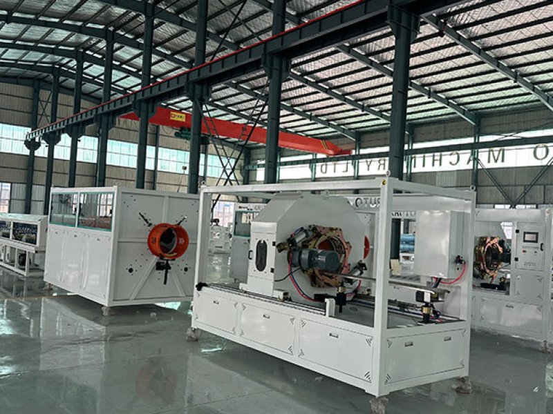 PE 110 Pipe Production Line in Production