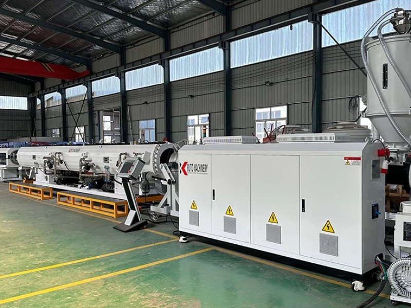 Trial Run Of PP Pipe Extrusion Line