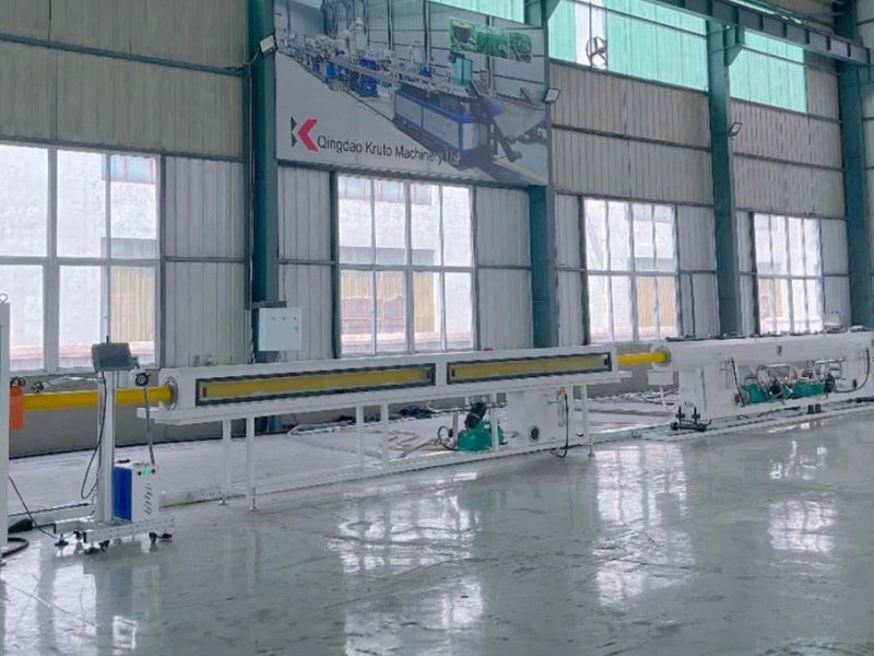 PE 110mm Pipe Production Line Test Running