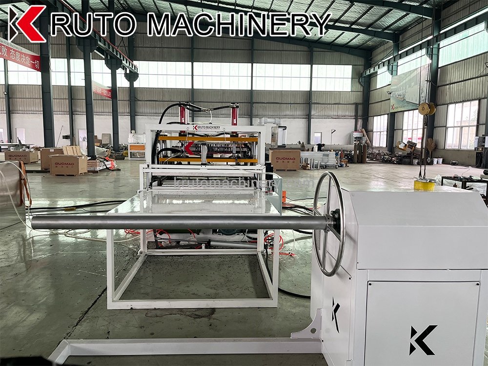Air pot making machine with perforation system for root control containers