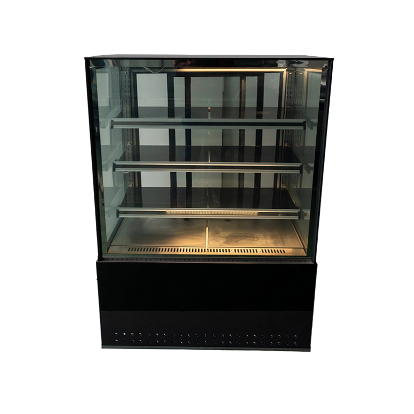 Vertical right angle cake cabinet (black titanium)