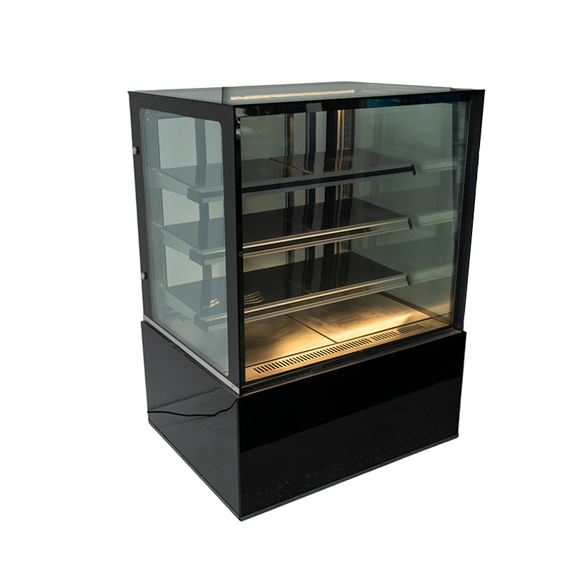 Vertical right angle cake cabinet (black titanium)