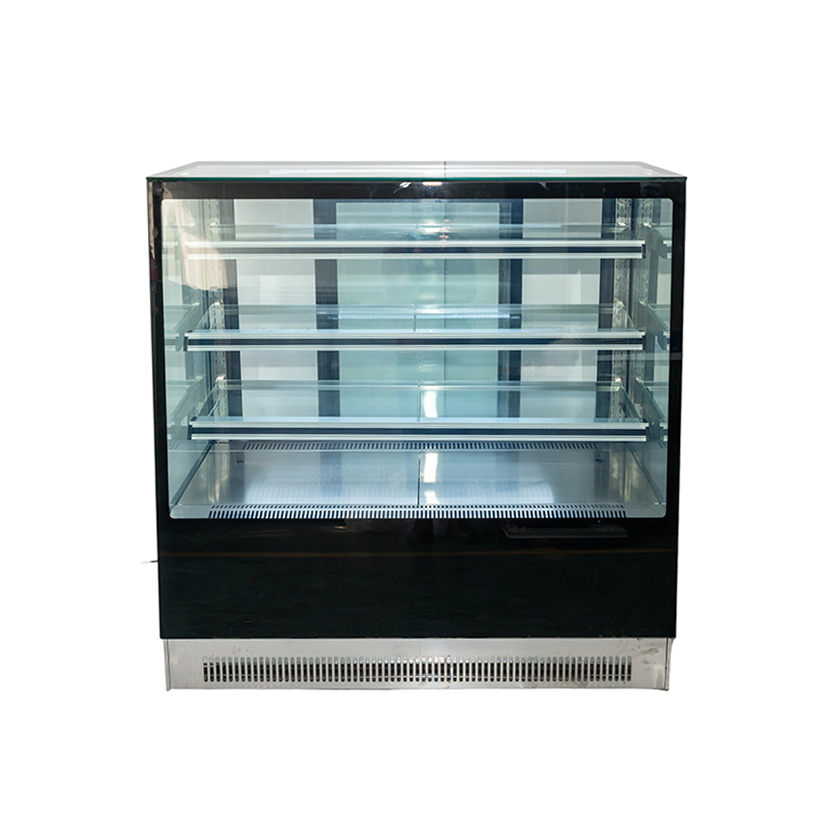 Inclined vertical cake cabinet