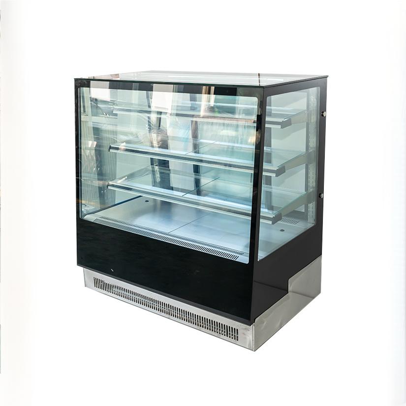 Inclined vertical cake cabinet