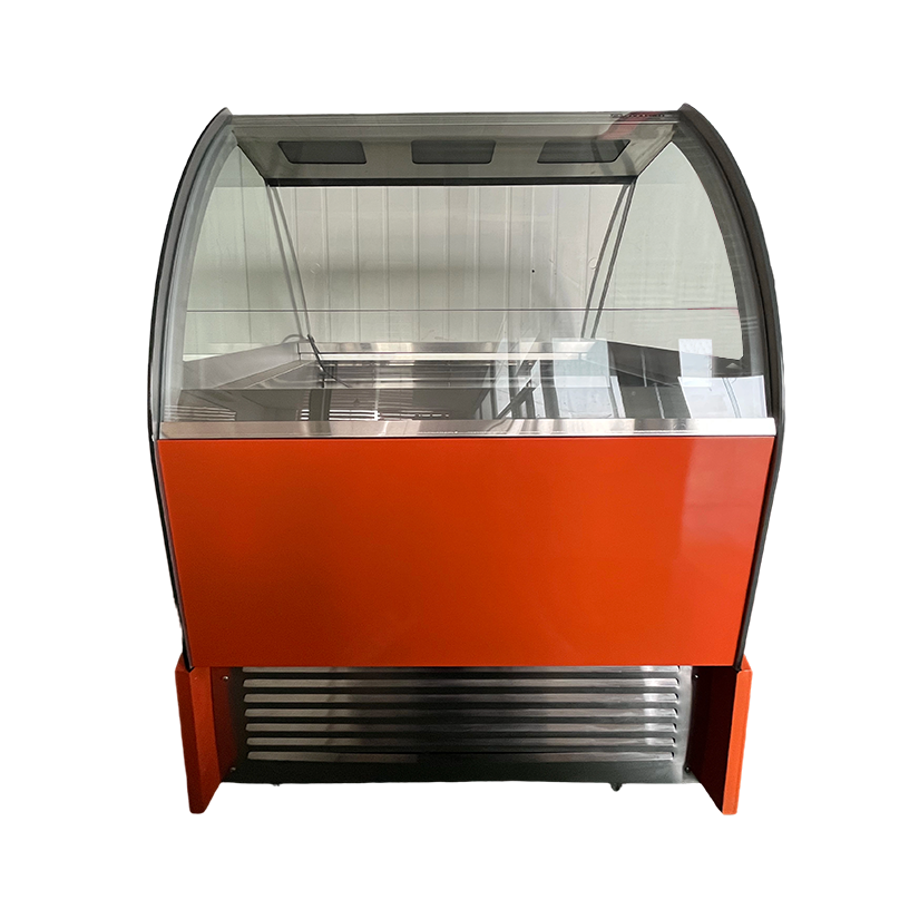 Ice cream showcase (curved style)