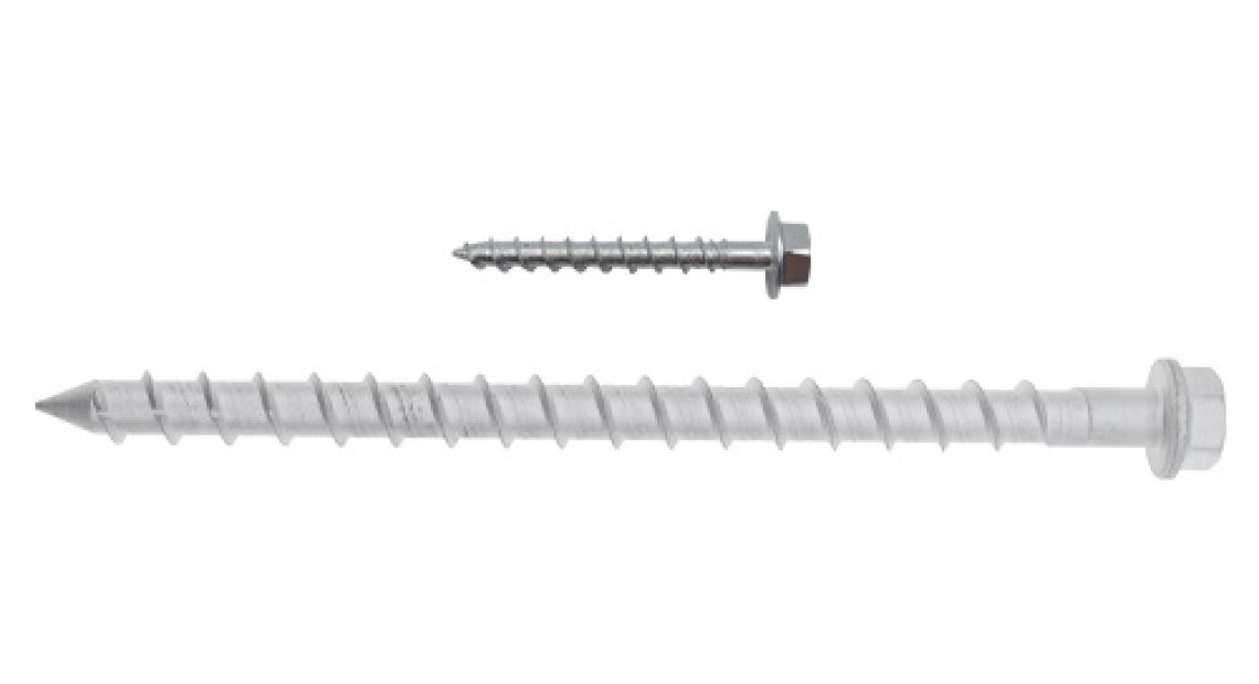 Más tamaños de pernos de tornillo para concreto galvanizados de cabeza con brida