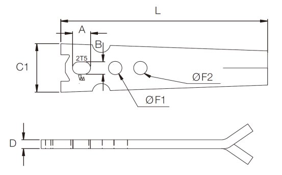 Dibujo técnico de anclaje de erección