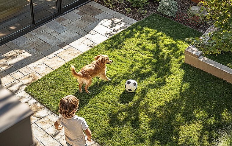 Artificial Turf in Residential Courtyards