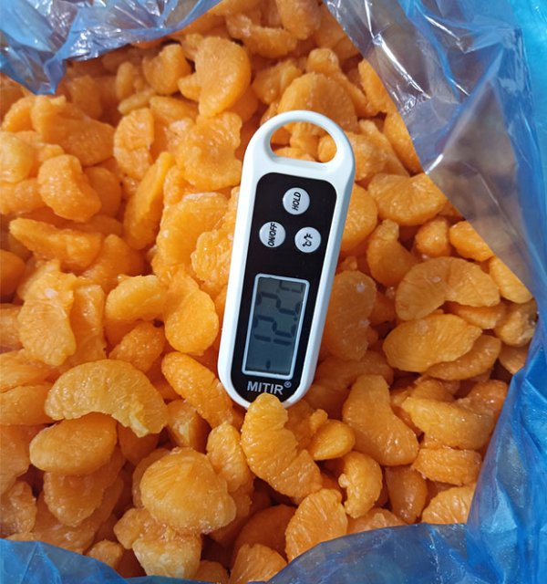 Frozen oranges