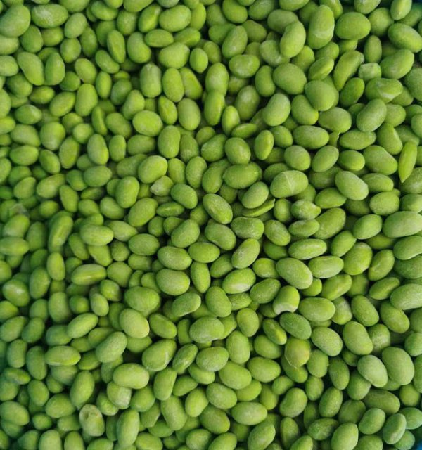 Frozen edamame kernels