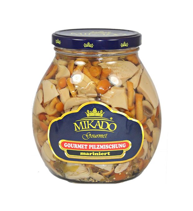 Canned mixed mushroom marinated