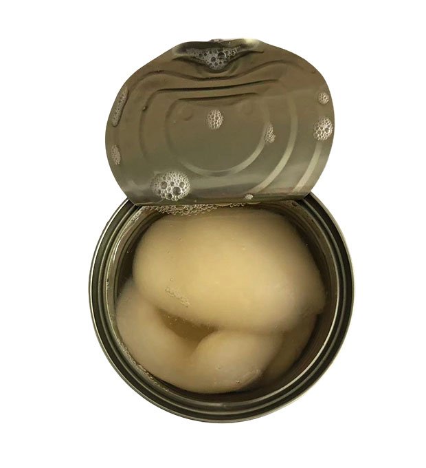 healthy canned pear slices in 100% natural juice
