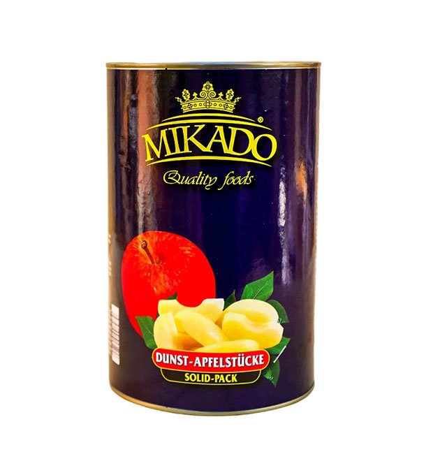 solid pack apple tin 4250ml for export