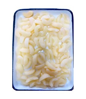 high quality canned white pear with bright color and aroma