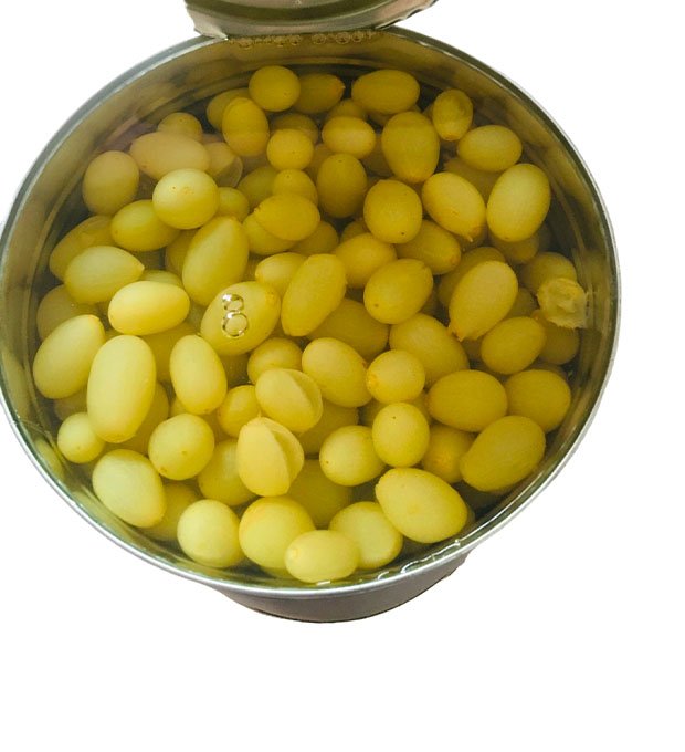 whole canned grapes in tin for export