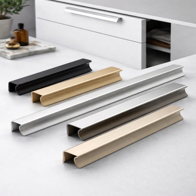 Aluminum Furniture Hardware Cabinet Handle Profile