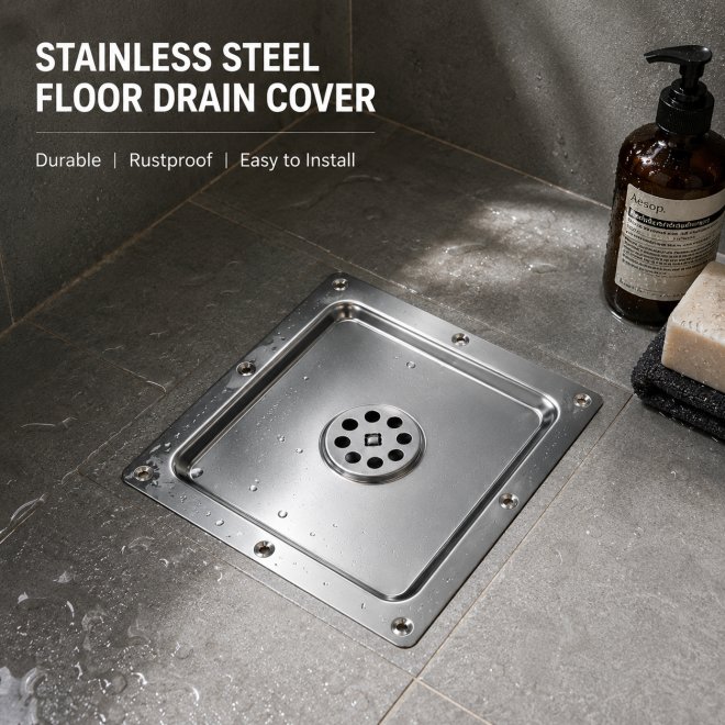OEM Custom Stainless Steel Floor Drain Cover for Bathroom, Kitchen & Commercial Drainage