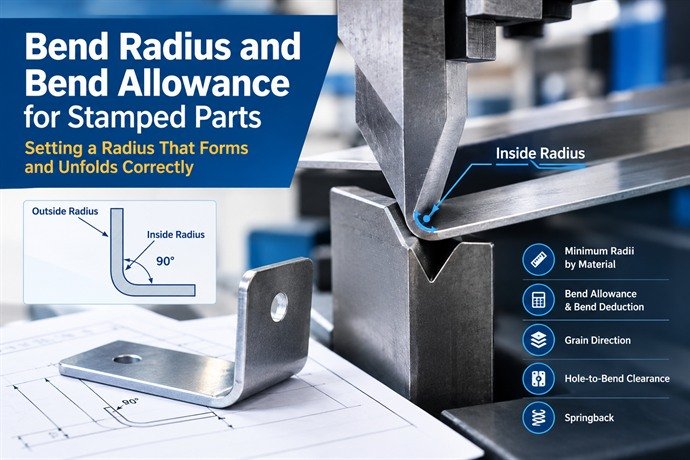 Bend Radius and Bend Allowance for Stamped Parts: Setting a Radius That Forms and Unfolds Correctly