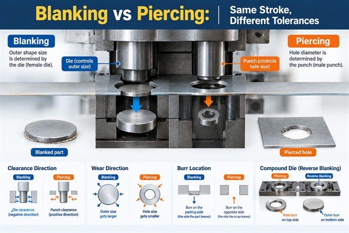 Blanking vs Piercing: Same Stroke, Different Tolerances