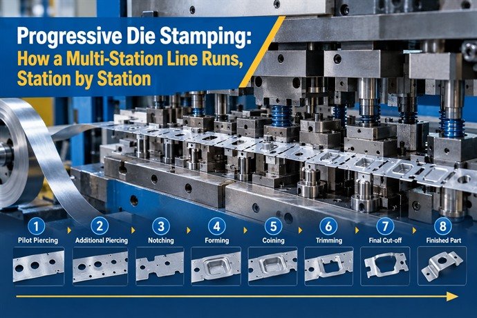 Progressive Die Stamping: How a Multi-Station Line Runs, Station by Station