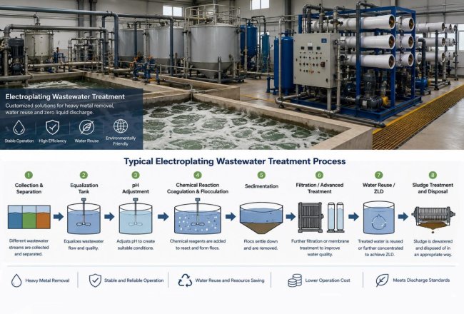Electroplating Wastewater Treatment: Process, Challenges and Solutions