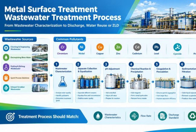 Metal Surface Treatment Wastewater: Sources, Pollutants and Treatment
