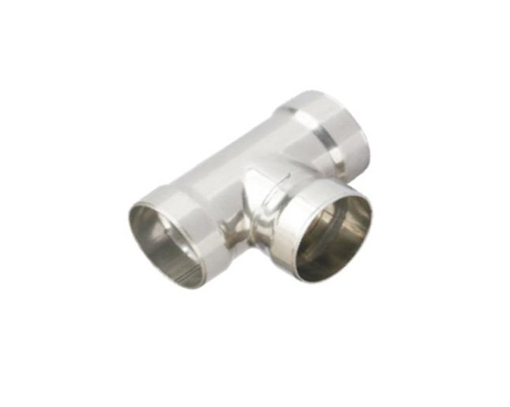 Stainless steel equal diameter tee