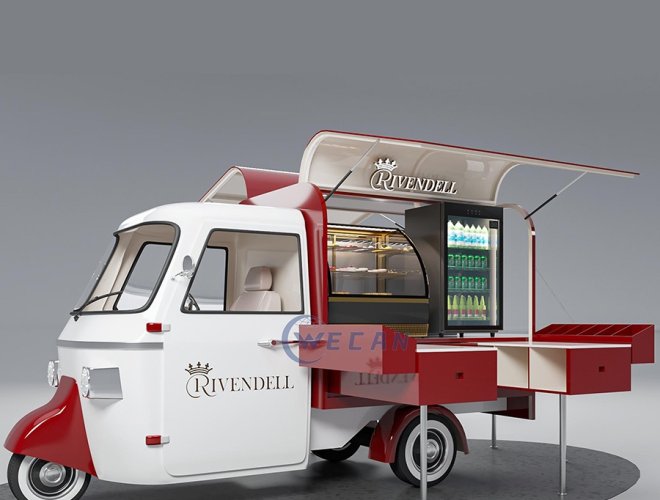 Chariot à pizza Piaggio APE