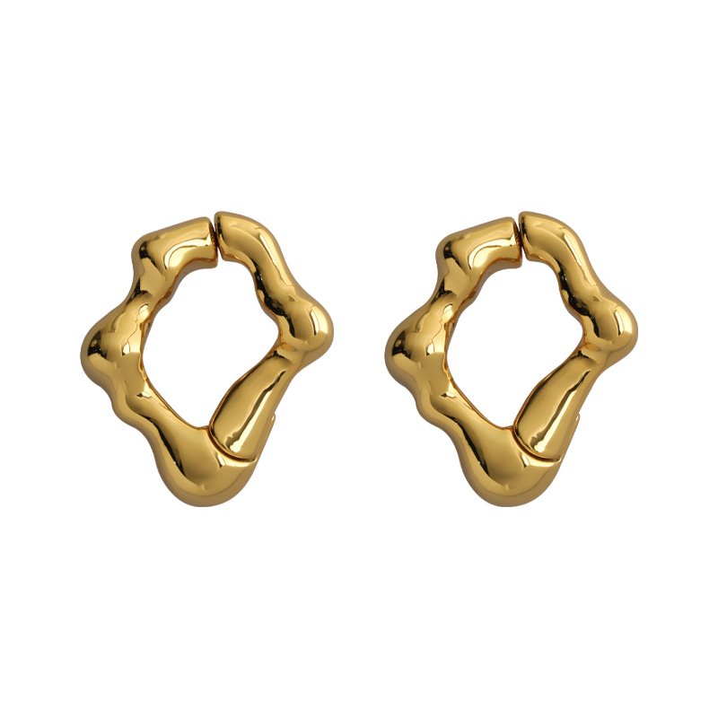 18K golden bony earrings