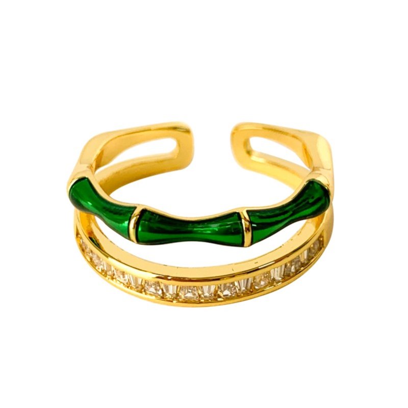 Double-layer enamel zircon open ring
