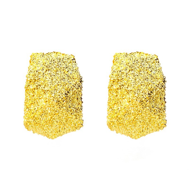 Grand and gold-plated 925 silver needle earrings