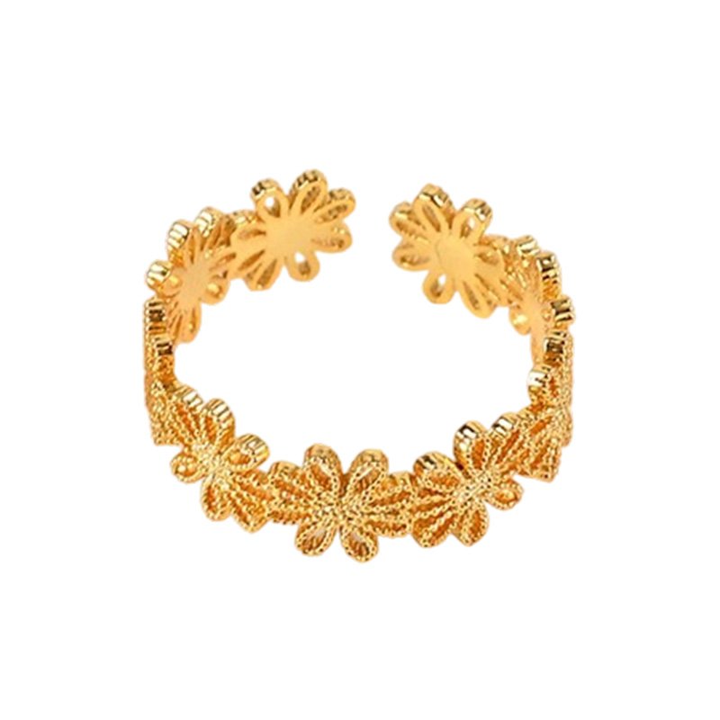 Original hollow-gold engraved ring collection