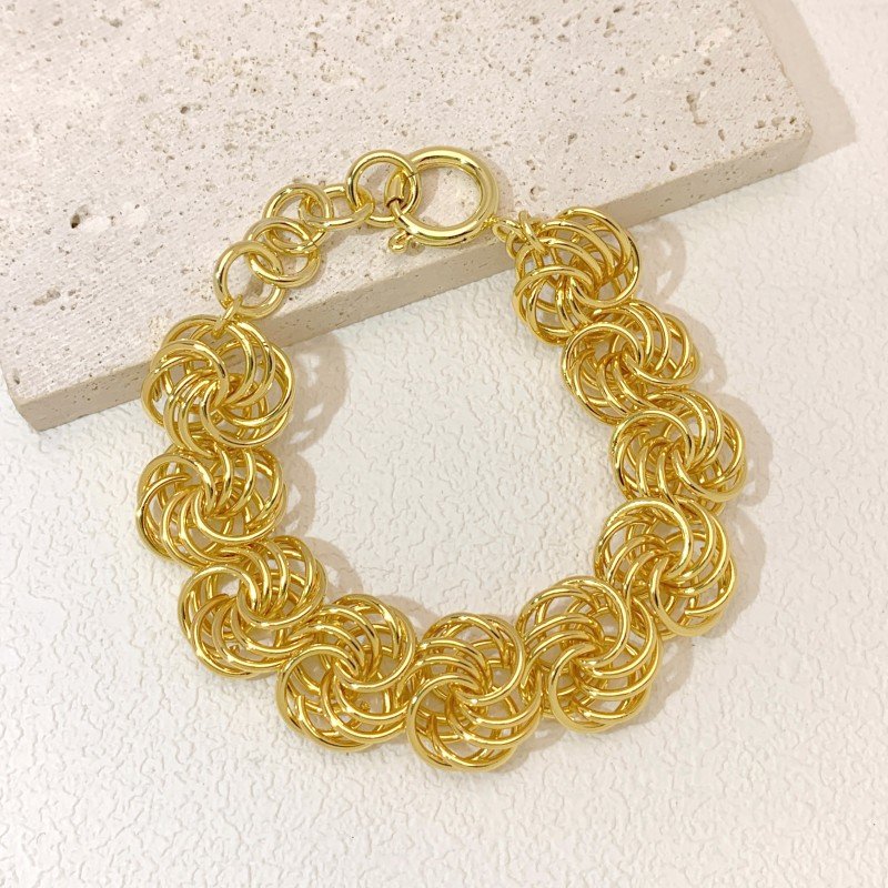 18k gold retro and minimalist bracelets